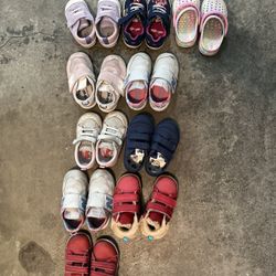 10 Pairs Toddler Shoes Bundle (Sizes 6-8) – See Kai Run, New Balance & More – $50
