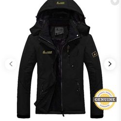 Women Waterproof Jacket Winter Warm Snow Coat Windproof Mountain Raincoat Hooded Size L