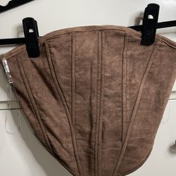 Strapless Corset Cropped Top