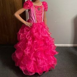 Costume Dress For Girls Princess Peach