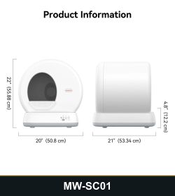 Meowant MW-SC01 Self-Cleaning Litter Box - Open Box