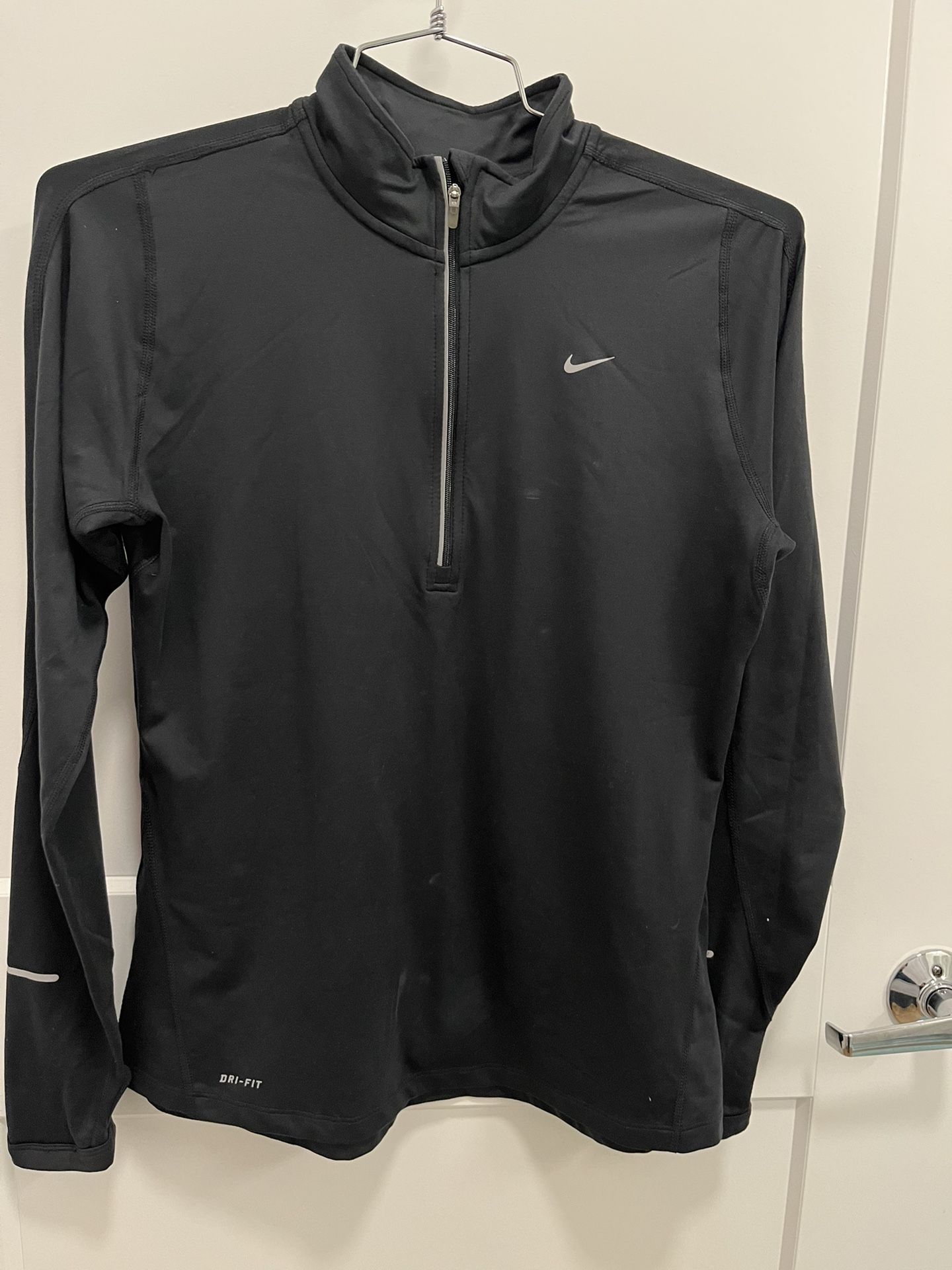 Nike Ladies Dri-Fit 1/4 Zip Jacket - Black - Size Medium