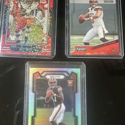 Cleveland Browns three card football lot