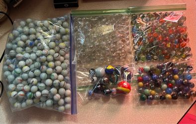 Large Assorted Glass Marble Collection.