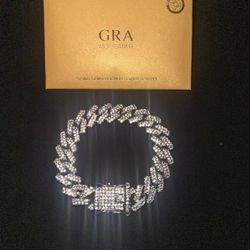 MOISSANITE Cuban Link Bracelet 8in 12mm - PASSES DIAMOND TESTER