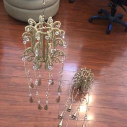 2 New Chandelier  Gold Color 30” Length 