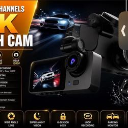 Brand New 4K Dual Dash Cam – Front (4K) & Rear (1080p) – Wide Angle.