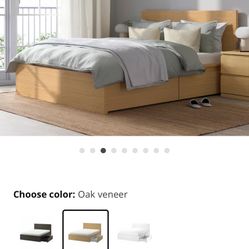 MALM high bed frame with 4 storages