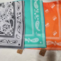 Brand New Pink Gray Orange Green Victoria's Secret Bandana $8.00 Each