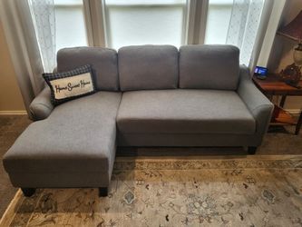 gray linen sectional sofa hida-bed
