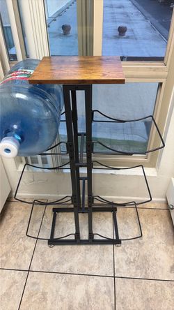 Removable Wood Top Shelf for 6 Bottles, Brown