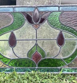 Vintage Stained Glass 25”x16.5”