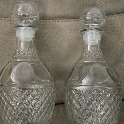Two Matching Liquor Bottles