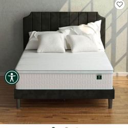 Zinus King Euro Top Memory Foam Spring Hybrid Mattress