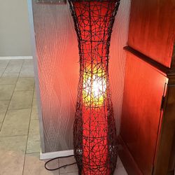 Cool Red Lamp, Shelves , Art
