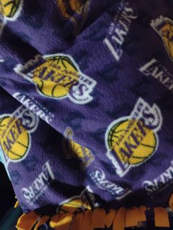 Lakers Tie Blanket
