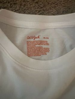 Cat & Jack White T-Shirt Size XL (14)