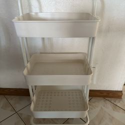 3 Tier Metal Utility Cart (white) 
