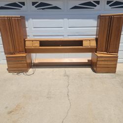 Oak Head Board 2 Nite Stans 2 Storage 
