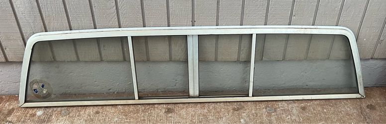 Vtg Chevy / GMC Truck Sliding Rear Window 4-Pane Glass 62.5”