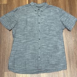 Hurley  Grey Button Down Button Up XL Casual Formal Shirt