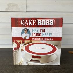 Cake Boss Cake Decorating Turntable Elevated  Rotating Stand Dessert Wilton NIB