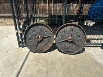 Pair of Pacific 45 lb Olympic Weight Plates