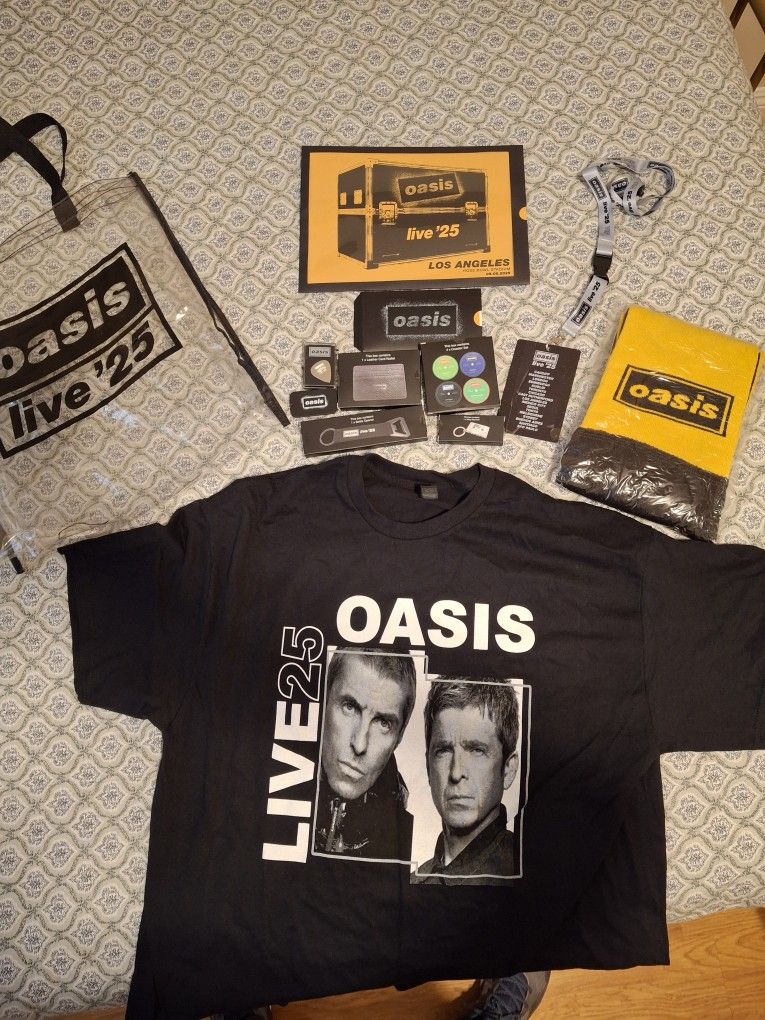 Oasis VIP Merch & T-Shirt from Los Angeles Rose Bowl Concert