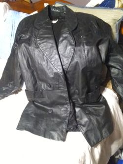 Black leather jacket