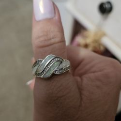 Sterling Silver Opal Ring