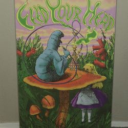 Alice In Wonderland Poster 24" x 36" Feed Your Head Mushroom Hookah 