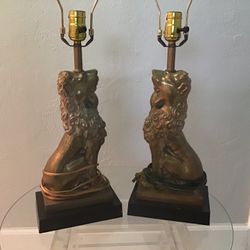 Lion  🦁 Lamps, Vintage Collectible  24”