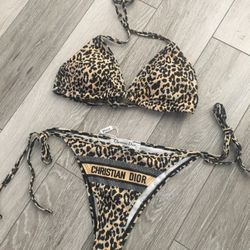 CHRISTIAN DIOR LEOPARD BIKINI (2-PIECES) Size Small