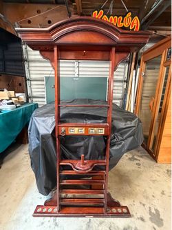 Wall mount cue stick holder - holds 8 cues - 64 inches tall and 37.5 inches wide