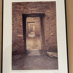 Allan Bruce Zes. PHOTOGRAPHY "ECHOES of the Ancients" Location: Pueblo Bonito Chaco Canyon NM Framed Picture 