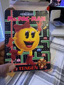 Sega Genesis Ms.  Pac-Man Game With Box 20$$
