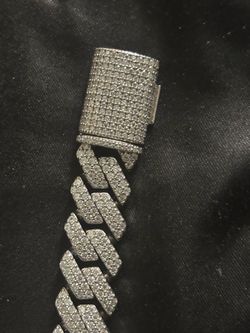 12mm Cuban Link Bracelet Moissanite