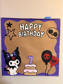 Custom Kuromi Birthday Banner – Personalized Name & Age | 3ft x 3ft