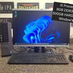 Dell Optiplex Desktop Computer With Monitor Keyboard And Mouse Included