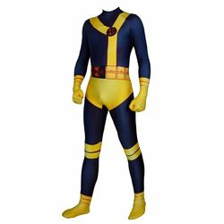 New Superhero Cyclops Cosplay Costume for Women Halloween Full Set Bodysuits Zentai 3D Style Jumpsuit, Adult Small