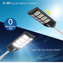 Solar Street Lights Outdoor Waterproof, 1000W 6500K LED Street Light Solar Powered 100000LM Dusk to