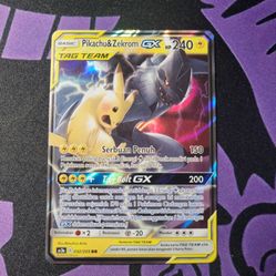 ‼️ Malaiysian ‼️ Pikachu Zekrom Tag Team GX Pokemon Card