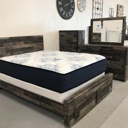 OM• $38 Initial • Brand New Derekson Queen Size Bedroom Set