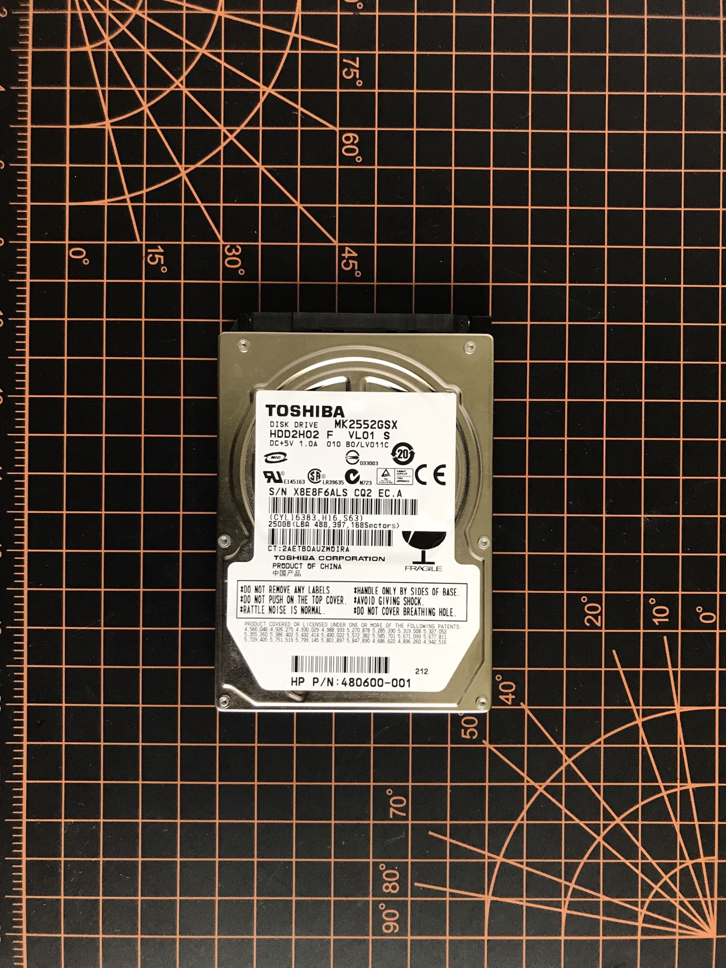 250GB SATA Hard Drive (Laptop)