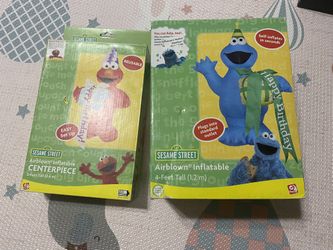 Elmo And Cookie Monster Inflatable