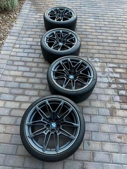 2021 Set of (4) 19” & 20” BMW M3 M4 930M Gray Wheels and Pirelli Tires