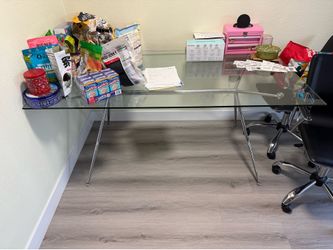 Glass dining or office table