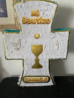Baptism Cross Piñata Mi Bautizo