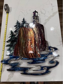 Metal Lighthouse Wall Art