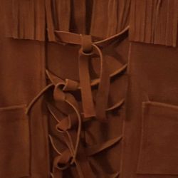 VINTAGE SUEDE LEATHER VEST WITH FRINGE